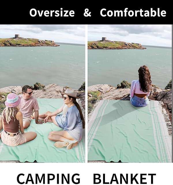 Giant Turkish Beach Towel Boho Beach Throw Blanket Anti Resistant Sand Free Quick Dry Lightweight Sandless Cloud Hawaii Honeymoon Travel Essentials Xl Big Huge Jumbo Women Summer Vacation Gift - Image 7