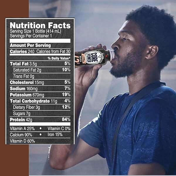 Worldwide Nutrition Bundle: Fairlife Core Power Elite 42g High Protein Milk Shake - Kosher, Chocolate Protein Shake for Workout Recovery - 14 Fl Oz (Pack of 12) & Multi-Purpose Key Chain - Image 2