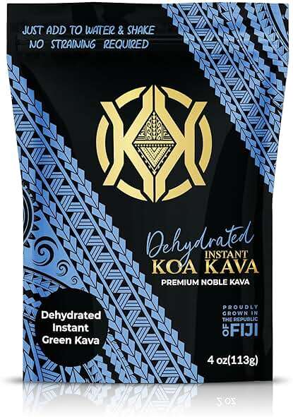 Koa Kava Dehydrated Instant Kava - 100% Dehydrated Instant Green Fijian Kava Root Powder, 4 oz (113g) - Image 1