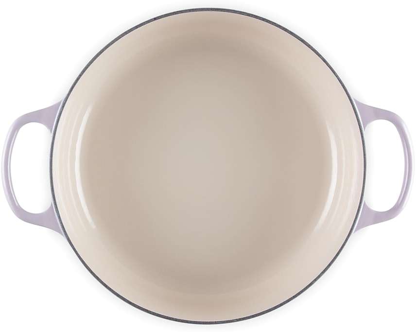 Le Creuset Enameled Cast Iron Signature Round Wide Dutch Oven, 6.75 qt., Shallot - Image 5