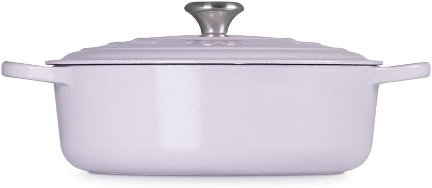 Le Creuset Enameled Cast Iron Signature Round Wide Dutch Oven, 6.75 qt., Shallot - Image 6