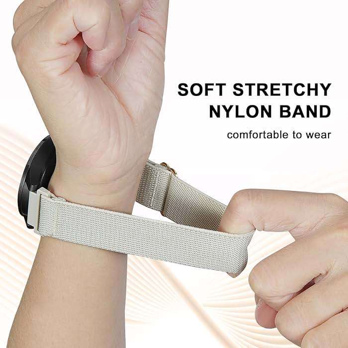 Kollody 5 Pack Nylon Watch Bands Compatible with Garmin Venu 3S/Venu 4(41mm)/2S/Forerunner 265S 42mm,18mm Soft Stretchy Sport Strap for Garmin Vivoactive 4S 40mm/Forerunner 255S 41mm Women Men - Image 4