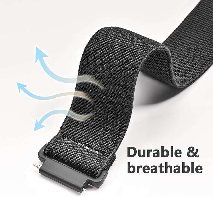 Kollody 5 Pack Nylon Watch Bands Compatible with Garmin Venu 3S/Venu 4(41mm)/2S/Forerunner 265S 42mm,18mm Soft Stretchy Sport Strap for Garmin Vivoactive 4S 40mm/Forerunner 255S 41mm Women Men - Image 5