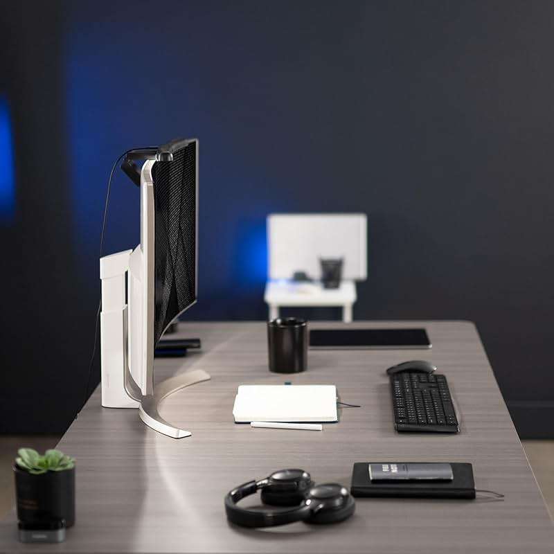 VIVO Universal LED Curved Computer Monitor Light Bar, USB Powered Screen Lamp for Home Office, 5 Level Adjustable Brightness and Temperature Reading Light, Black, Desk-LTSB2 - Image 2