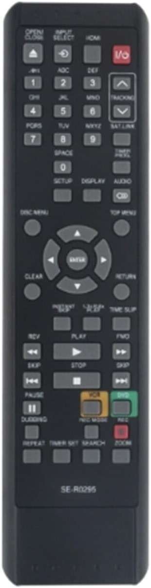 SE-R0295 Remote Control Compatible with Toshiba DVD VCR DKVR60KU DVR620KU D-VR610 D-KVR20 - Image 1