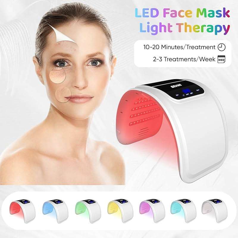 Red-Light-Therapy-for-Face,Led Face Mask Light Therapy Red & Blue Rejuvenation Tool SPA Equipment Led Neck Body Hand Mask for Skincare at Home - Image 7