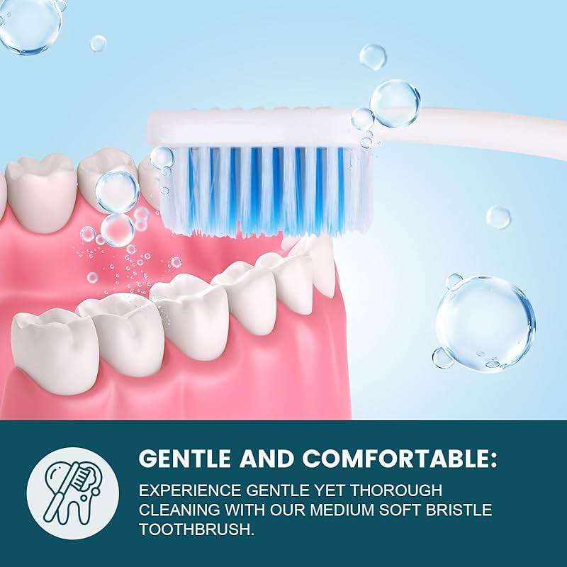 Navona 150 PCS Premium Individually Wrapped Bulk Toothbrush Pack, Disposable Toothbrushes, Kids Toothbrush, Medium Soft Bristle Toothbrushes, Ergonomics Handle, Perfect for Travel Hotel Donation - Image 4