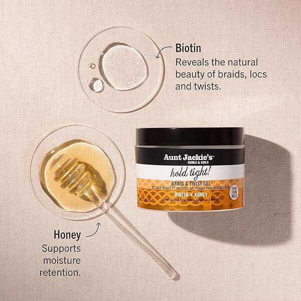 Aunt Jackie's Award-Winning Braid + Twist Collection Hold Tight Braid & Twist Gel with Extra Firm Hold, 7.5oz - Image 2