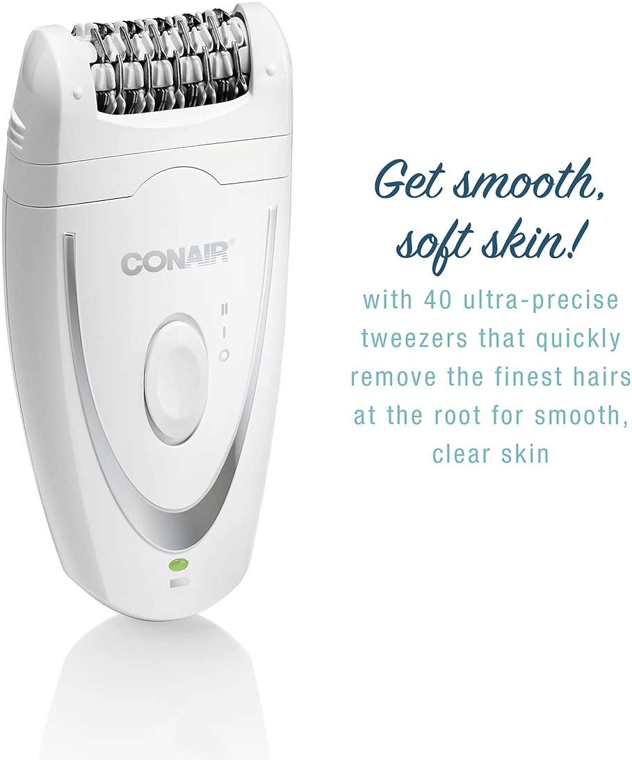 Conair Full Body Epilator & Hair Removal for Women, Cordless/Rechargeable, Perfect for Total Body - Image 2