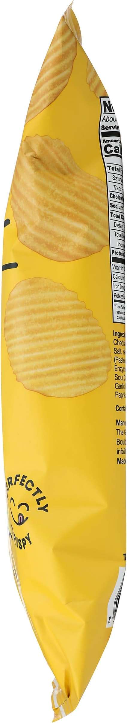 The Good Crisp Company, Chips Potato Crinkle Cut Sour Cream Cheddar, 5.5 Ounce - Image 5