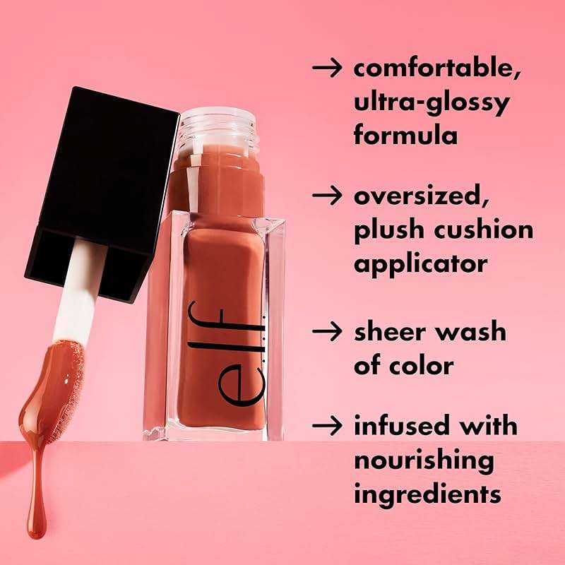e.l.f. Glow Reviver Lip Oil, Nourishing Tinted Lip Oil For A High-shine Finish, Infused With Jojoba Oil, Vegan & Cruelty-free, Rose Envy - Image 5