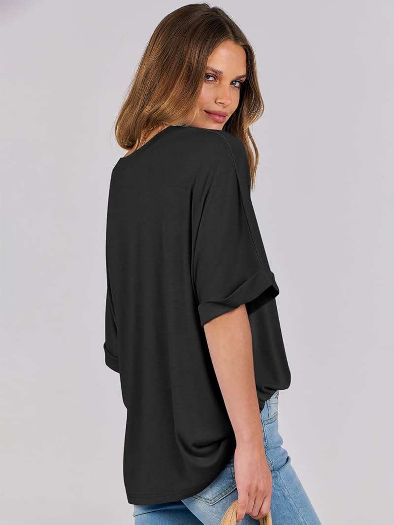 ANRABESS Womens Tops Oversized T Shirts Short Sleeve Crewneck Summer Casual Loose Basic Tee Shirt 2026 Trendy Fashion Clothes - Image 3