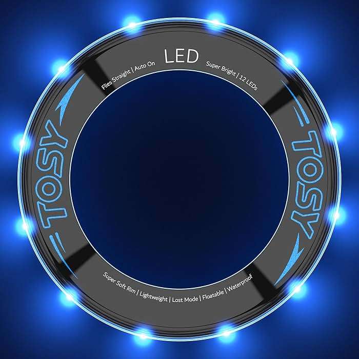 TOSY Flying Ring - 36 RGB Multicolor or 12 Monocolor LEDs, Super Bright, Lost Mode, Auto Light Up, Easter Basket Stuffers Gift for Kid/Teen/Boy/Girl, Safe, Waterproof, Pool/Beach/Camping Toy - Image 4