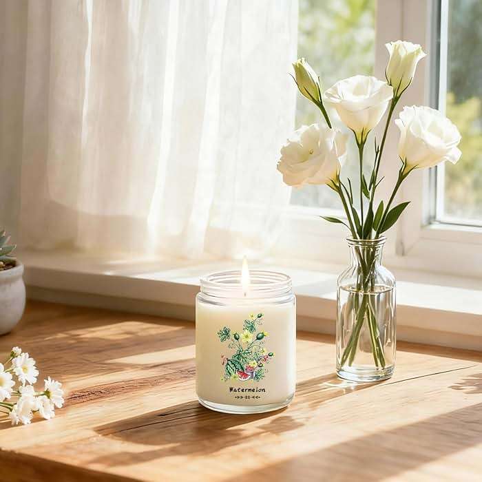 6 Pack Scented Candles Gift Set for Women, Soy Wax Jar Candles for Home, 37.8 oz Total Up to 300 Hours Burn Time, Fresh Scents - Lavender Lemon Mint Ocean Watermelon Vanilla Coconut - Image 6