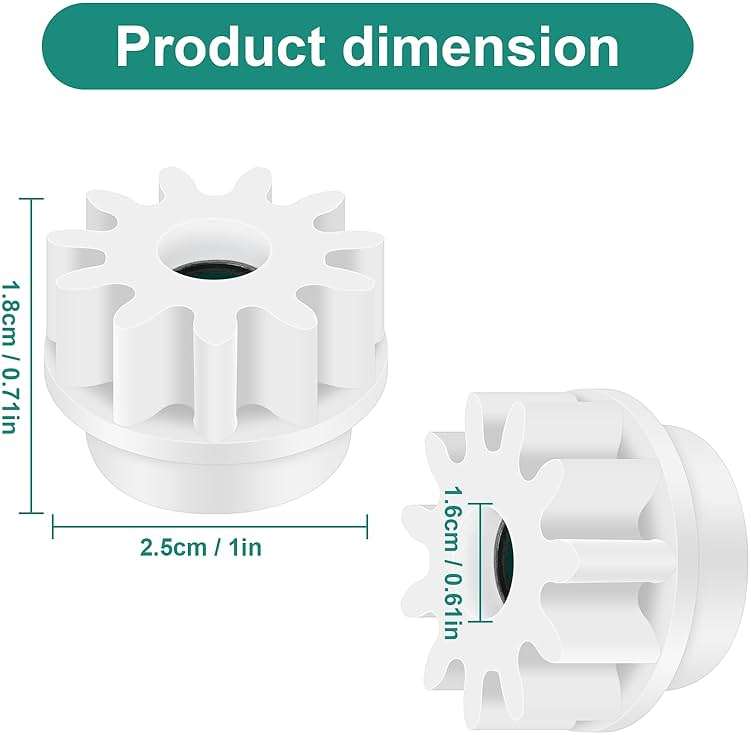Easy Mop Pedal Broom Gear Replacement Bearing Bucket Gear Sprockets for Vileda for O-Cedar Easywring RinseClean Replacement (4 Pcs) - Image 2