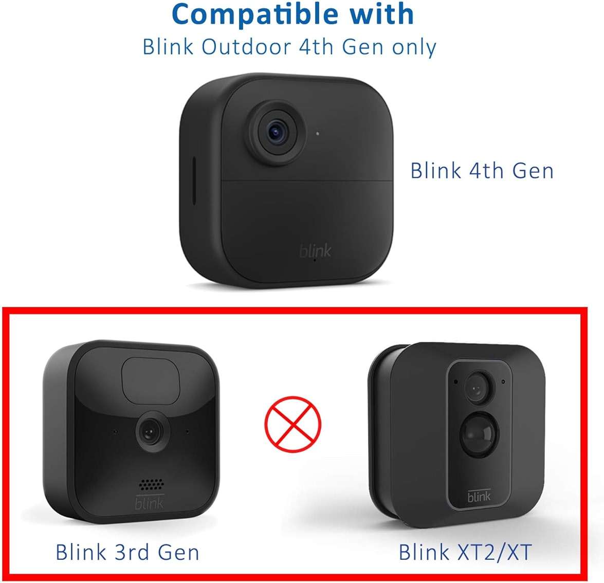 All New Blink Outdoor 4/2K+ Camera Mounting Brackets,3 Pack Weatherproof Protective Housing and 360 Degree Adjustable with Sync Module Core/XR Wall Mount (Blink Camera is Not Included) - Image 2
