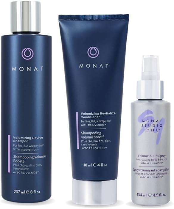 MONAT Revive Volumizing System – Hair Volume Enhancer Set with Revive Shampoo Volumizing Conditioner & Volume And Lift Spray - Image 1