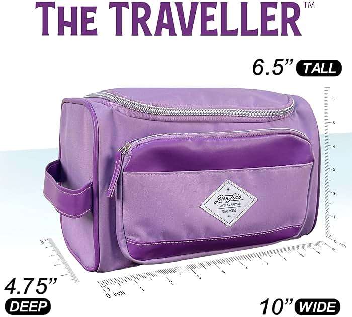 Convenience Kits International Women’s Super Premium 31 PC Travel Kit Featuring: Ensemble of Travel-Size Hair Care Products Plus Face, Body, Oral Care, Travel Essentials in Large Purple Toiletry Bag - Image 5