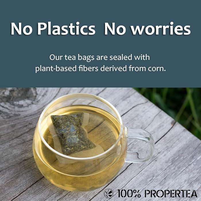 100% Propertea Organic Green Tea Bags,100 Count Eco-Friendly Tea Bags,Hot or Iced,Unsweetened,Low Caffeine, Rich in Antioxidants, Resealable Pouch,Classic Taste - Image 4