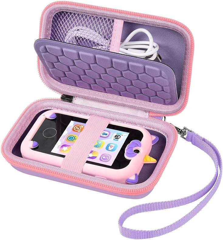 ALKOO Kids Smartphone Case | AI Digital Camera Bag | for Luoba/for WEOLULI/for Joozfee/for VOGBY Learning Toys | Holder for Play Cell Phone Size Up to 5 in(L) * 2.7 in(W) | Over 7 Years Age (Purple) - Image 1