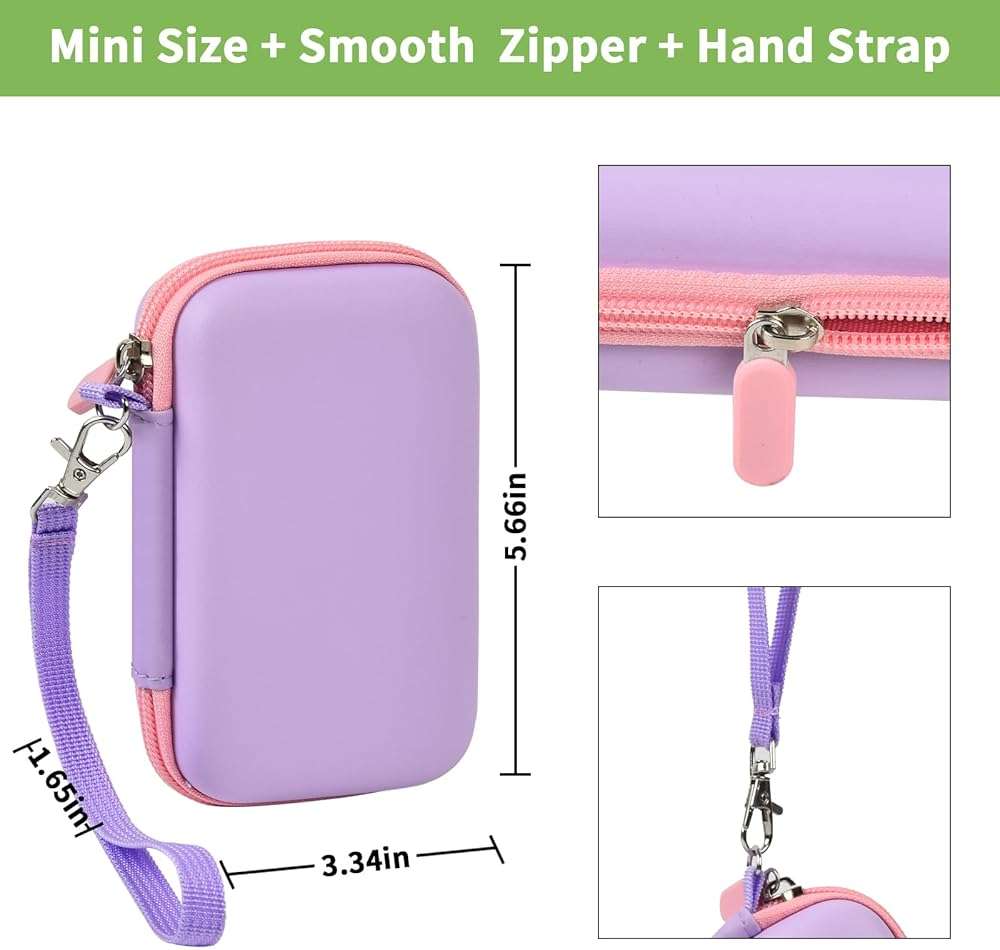 ALKOO Kids Smartphone Case | AI Digital Camera Bag | for Luoba/for WEOLULI/for Joozfee/for VOGBY Learning Toys | Holder for Play Cell Phone Size Up to 5 in(L) * 2.7 in(W) | Over 7 Years Age (Purple) - Image 3