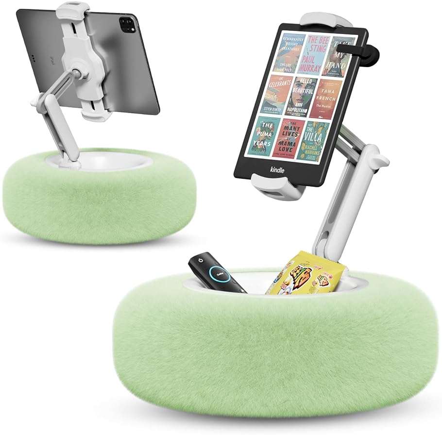 SupeDesk Tablet Pillow Stand for Bed, Adjustable Tablet Stand with Detachable Snack Bowl, Phone Stand for Bed, Kindle Holder, iPad Holder, Tablet Holder for Reading, Watching Videos and Streaming - Image 1