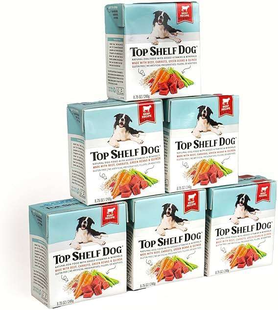 TOP SHELF DOG Fresh Beef Dog Food | Kibble Topper or Complete Meal | Human Grade Ingredients | Shelf Stable No Prep | Picky Eaters, Sensitive Stomachs, Seniors & Puppies | 6 x 8.75oz Cartons - Image 2