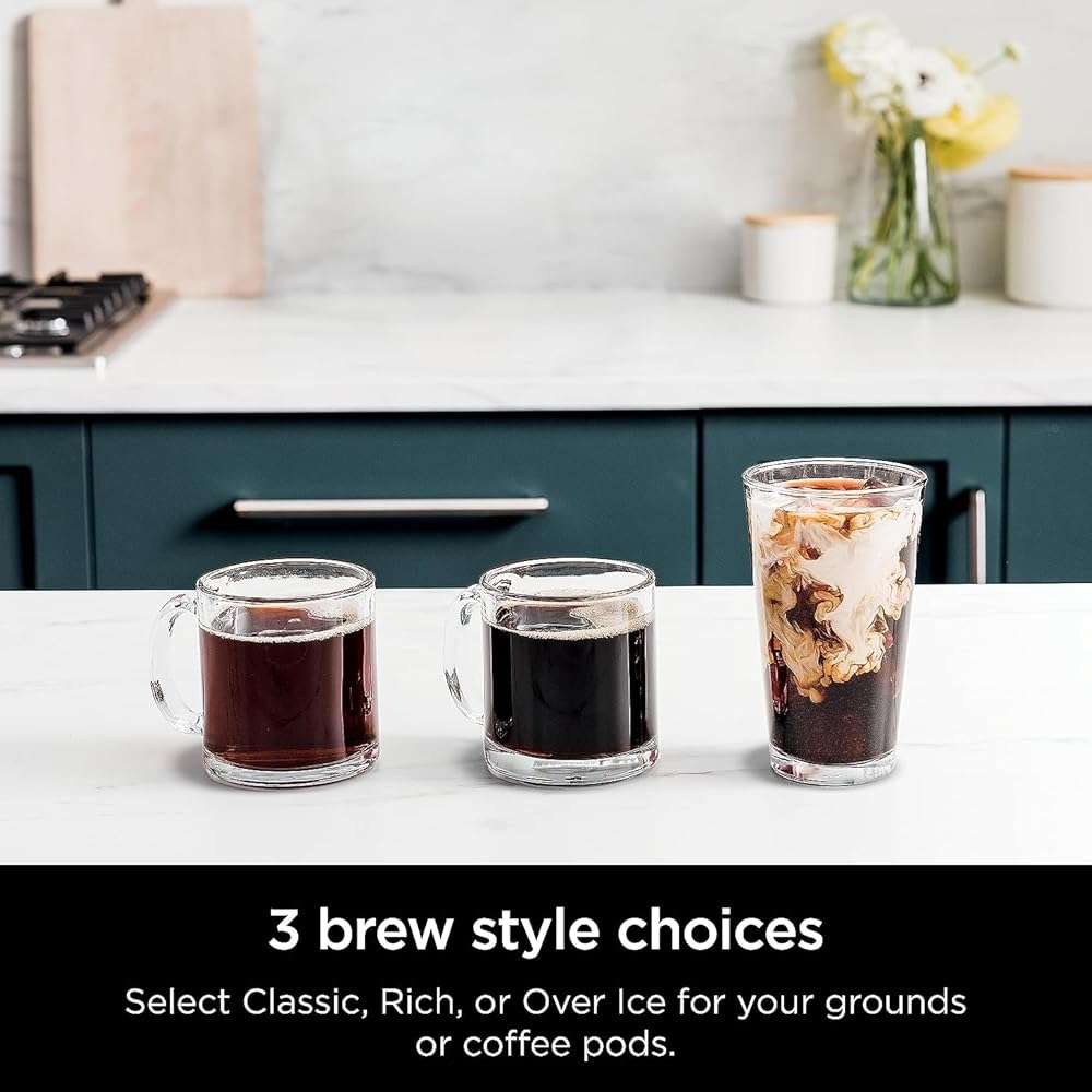 Ninja (Refurbished) Drip Coffee Maker | DualBrew Pro Hot & Iced Coffee | Compatible with K-Cup Pods | 3 Brew Styles (Classic, Rich, & Iced) | 60oz Removable Reservoir & Dishwasher Safe | (Renewed) - Image 4