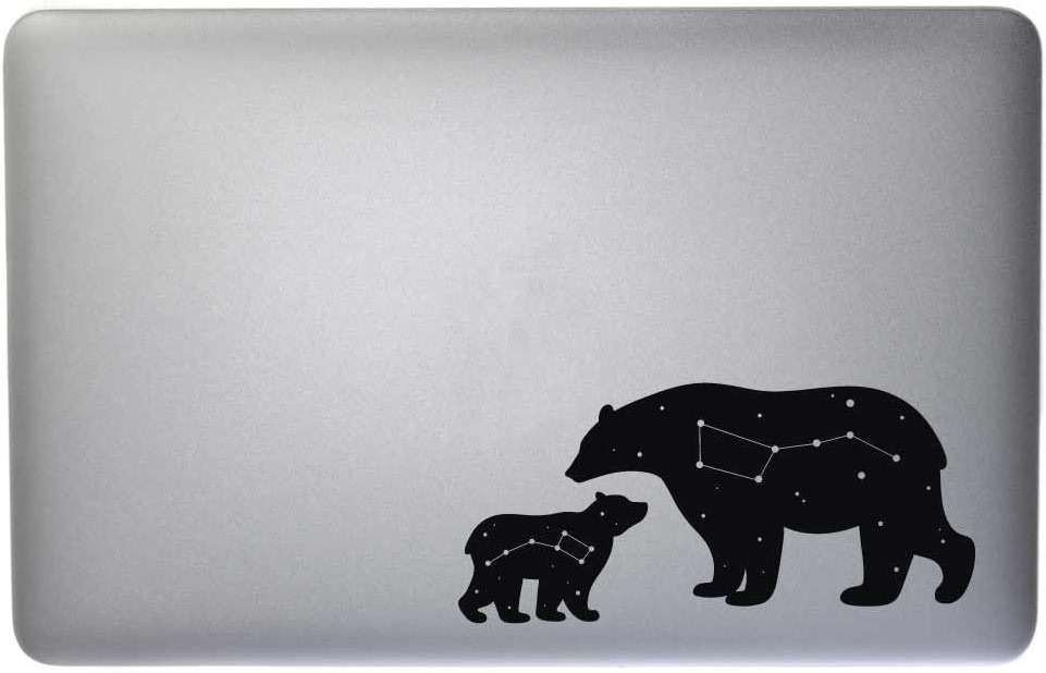 Dark Spark Decals Ursa Major and Minor, Bear Pair Stars 4 inch Black Indoor Outdoor Vinyl Decal - Image 3