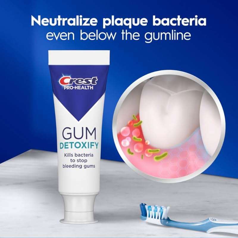Crest Pro-Health Gum Detoxify Deep Clean Toothpaste 2.6 oz - Anticavity, Antibacterial Flouride Toothpaste, Clinically Proven, Gum and Enamel Protection, Plaque Control - Image 5