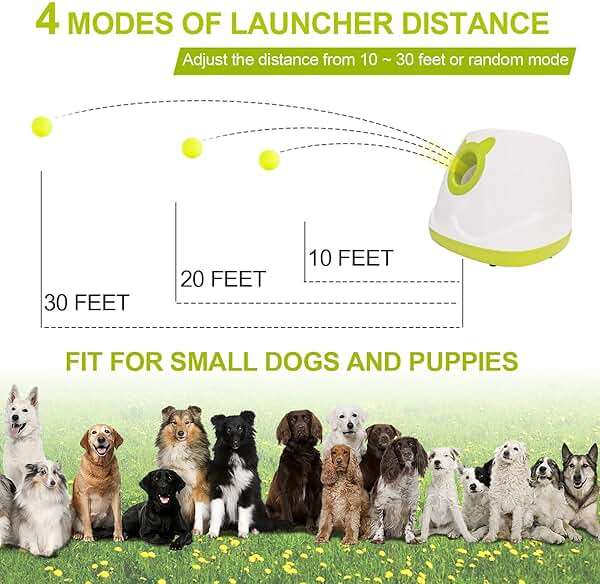 BESTHLS Automatic Dog Ball Launcher Interactive Tennis Ball Thrower Machine for Small Medium Dogs Fetching Distance 10-30ft (White2, Remote Included) - Image 3