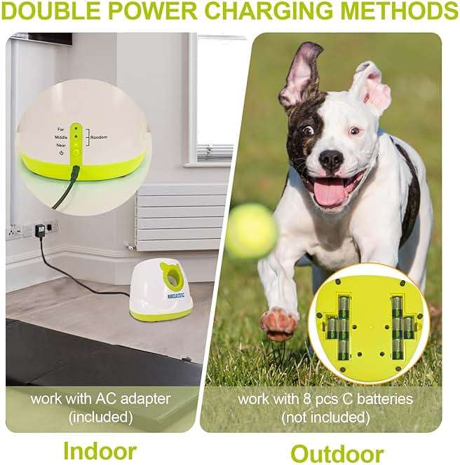 BESTHLS Automatic Dog Ball Launcher Interactive Tennis Ball Thrower Machine for Small Medium Dogs Fetching Distance 10-30ft (White2, Remote Included) - Image 4