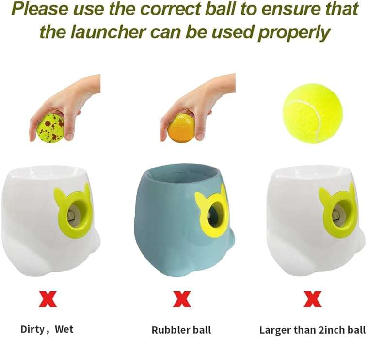 BESTHLS Automatic Dog Ball Launcher Interactive Tennis Ball Thrower Machine for Small Medium Dogs Fetching Distance 10-30ft (White2, Remote Included) - Image 6