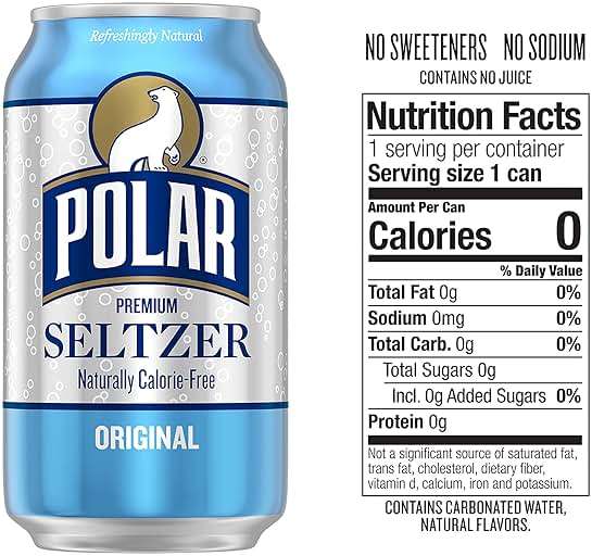 Polar Seltzer Water Original, 12 fl oz cans, 18 pack - Image 2