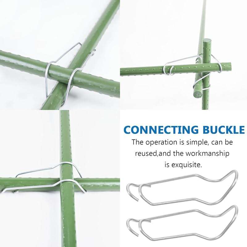 Yardwe Plant Climbing Support Buckle 50-Pack Adjustable Spring Clips for Garden Trellis Plant Clips for Climbing Plants Indoor Outdoor Stem Support Connecting Buckles - Image 4