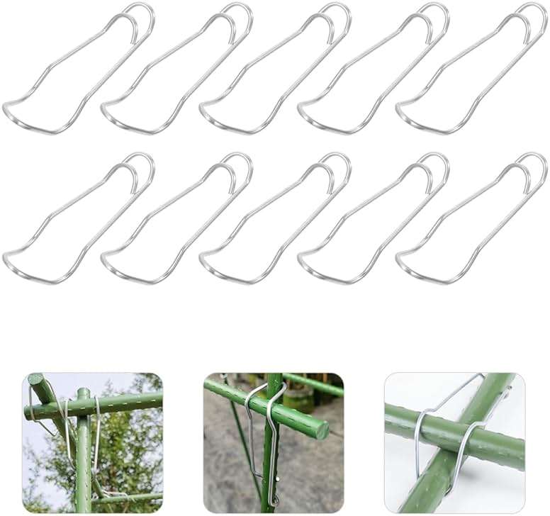 Yardwe Plant Climbing Support Buckle 50-Pack Adjustable Spring Clips for Garden Trellis Plant Clips for Climbing Plants Indoor Outdoor Stem Support Connecting Buckles - Image 8