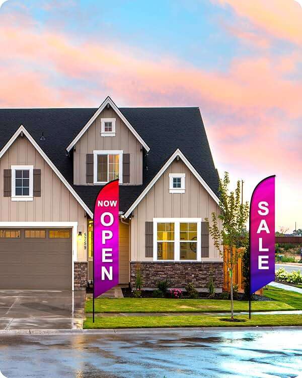 Custom Advertising Feather Flags for Business Outside - Personalized Double/Single Sided Feather Banner Flags with Logo Text - Image 2