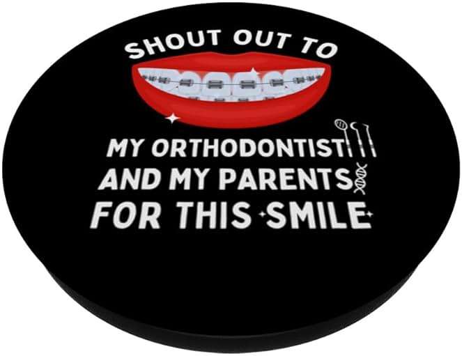 Shout Out To Orthodontist Teeth Whitening Toothpaste Strips PopSockets Standard PopGrip - Image 2