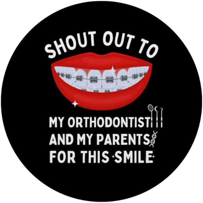 Shout Out To Orthodontist Teeth Whitening Toothpaste Strips PopSockets Standard PopGrip - Image 3
