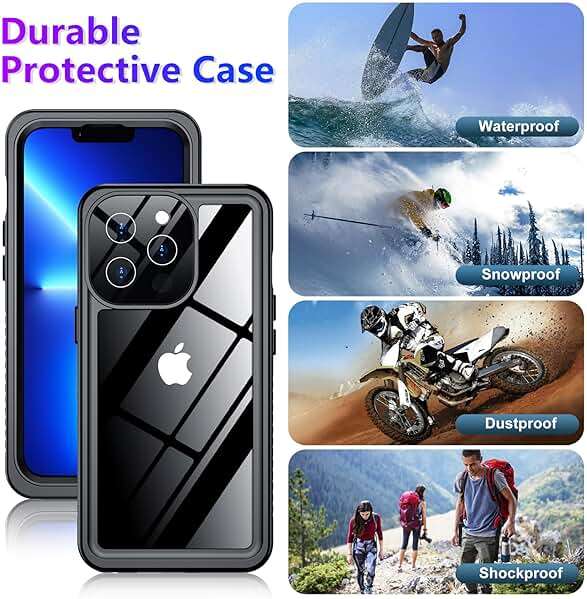 2025 New for iPhone 13 Pro Max Case Waterproof,[Built-in Screen Protector & Camera Protector] [Full Body Shockproof] [IP68 Underwater][Dustproof][Dropproof] Phone Case for iPhone 13 Pro Max 6.7" - Image 6