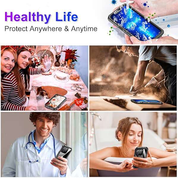 2025 New for iPhone 13 Pro Max Case Waterproof,[Built-in Screen Protector & Camera Protector] [Full Body Shockproof] [IP68 Underwater][Dustproof][Dropproof] Phone Case for iPhone 13 Pro Max 6.7" - Image 8