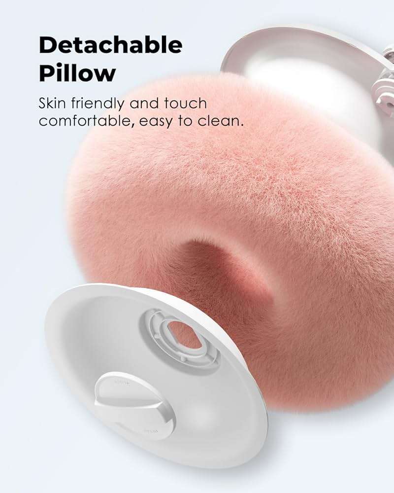 Viozon Tablet Stand Pillow, Compatible with 4.7"-13" Phone/Tablet, iPad, iPhone, Samsung, Google, Kindle, 360°Adjustable Phone Holder for Bed with Soft Plush Fabric, and Detachable Bowl, Pink - Image 6