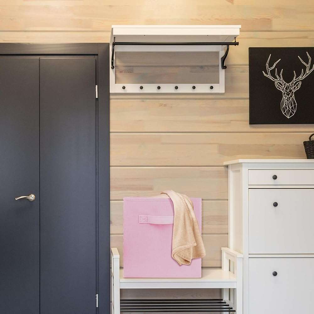 Zuihug 2 Pcs Storage Cubes, 10.5 Inch Collapsible Storage Bins, Fabric Foldable Bins for Organization, Durable Storage Bins for Closet, Shelves, Offices (Pink) - Image 2