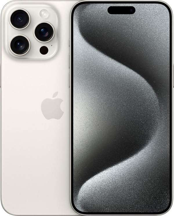Apple iPhone 15 Pro, 128GB, White Titanium - Locked to AT&T (Renewed) - Image 1