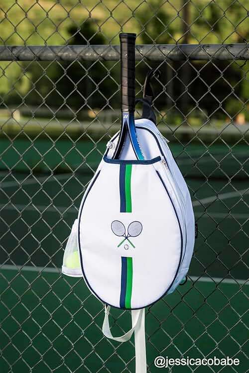 Rejolly Tennis Racket Sling Bag for Women Men Quilted Water Resistant Racquet Cover One Shoulder Crossbody Bag for 2 Tennis Rackets, Pickleball Paddles, Badminton Racquet - Image 8
