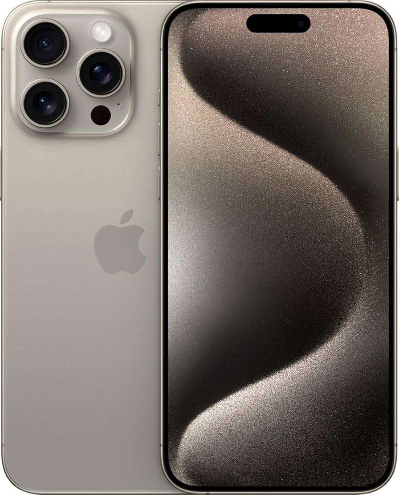 Apple iPhone 15 Pro Max, 256GB, Natural Titanium - Locked to T-Mobile (Renewed) - Image 1