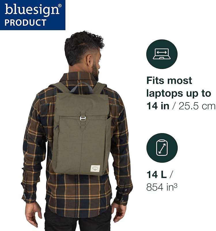 Osprey Arcane Flap Pack Laptop Backpack, Earl Grey Heather - Image 2