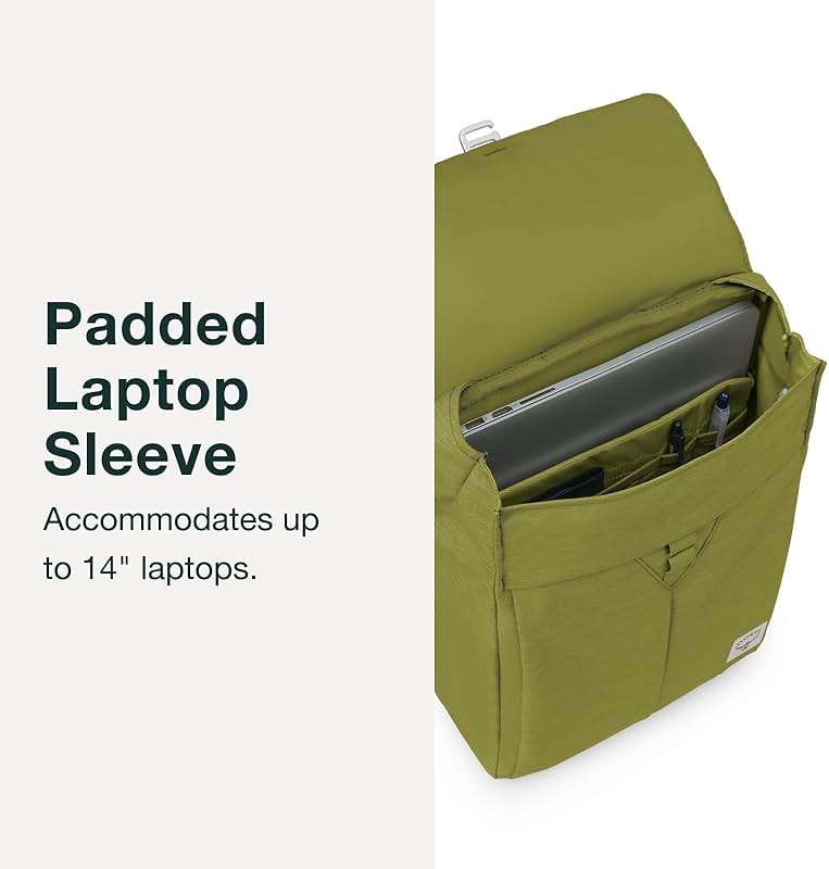 Osprey Arcane Flap Pack Laptop Backpack, Earl Grey Heather - Image 4