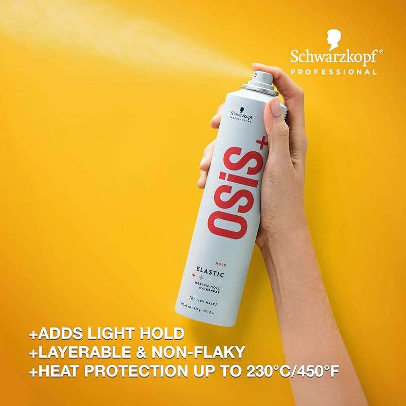 OSiS+ Elastic Hairspray - Light Hold with Heat Protection for All Hair Types - Image 2
