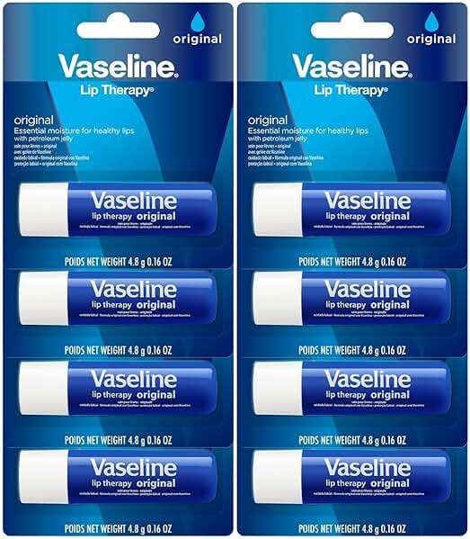 Vaseline Lip Therapy Original 8-Pack – Lip Moisturizer for Dry, Cracked Lips, 0.16 Oz Ea - Image 1